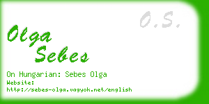 olga sebes business card